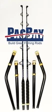 XCALIBER MARINE PAIR OF TROLLING RODS 50-80LB  INCLUDES BENT AND STRAIGHT BUTT