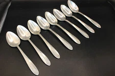 8 NATIONAL SILVER PRINCESS ROYAL SILVERPLATE 6" TEASPOONS