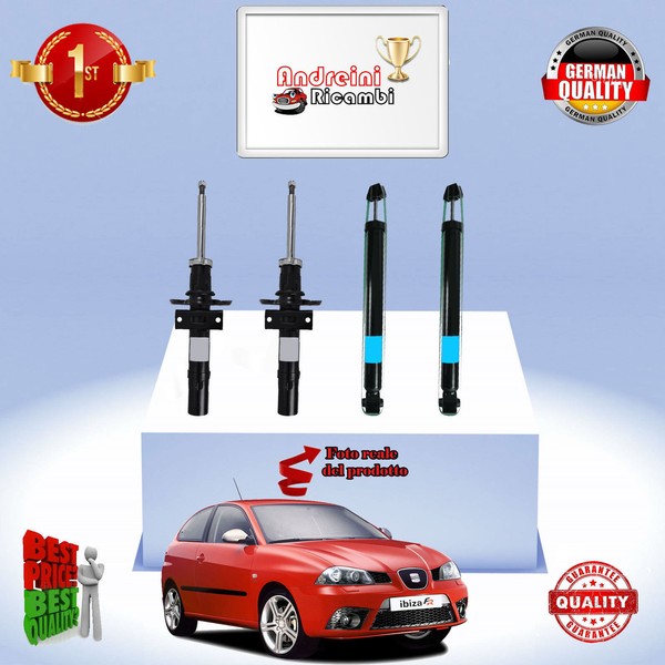 Set 4 StoßDäMpfer Vorderseite + Heck Seat Ibiza IV 1.9 Tdi 96KW 131CV Von 2005->-image