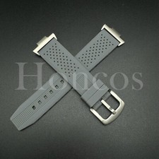 Gray Soft Silicone Rubber Watch Strap Fits for Tissot PRX Quick release Adapter