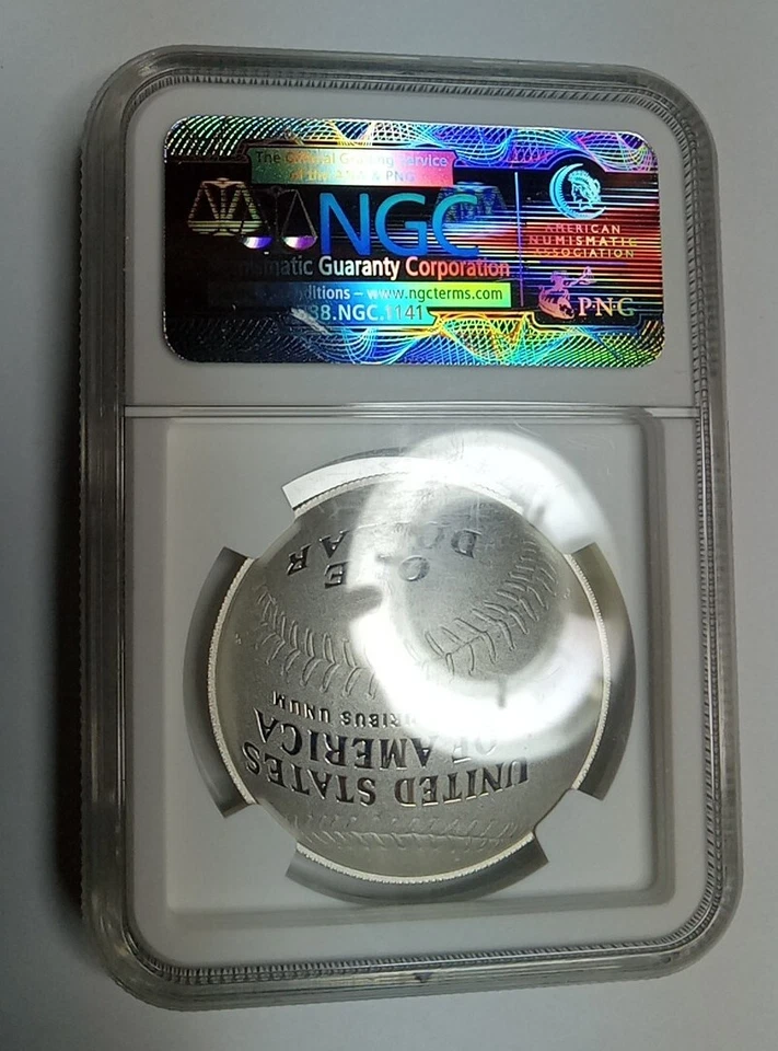 2014 P $1 Baseball Hall Of Fame PF 70 Ultra Cameo Wade Boggs NGC ⚾  - Image 3 of 3