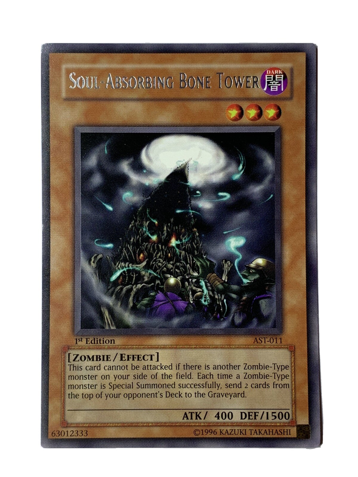 Yu-Gi-Oh! TCG Soul-Absorbing Bone Tower - AST-011 - Rare 1st Edition NM ...