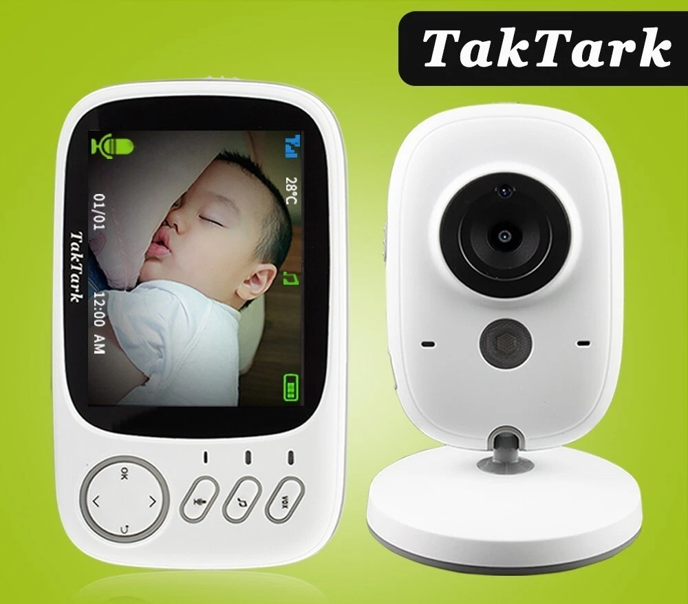 Tak Tark Wireless Baby Monitor Nanny Security Cammera 3.2 inch Video Color