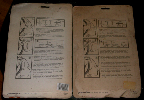 2 - Vintage PACK Powerflow Custom "FORD" Splash Guards Mud Flaps - Picture 7 of 10
