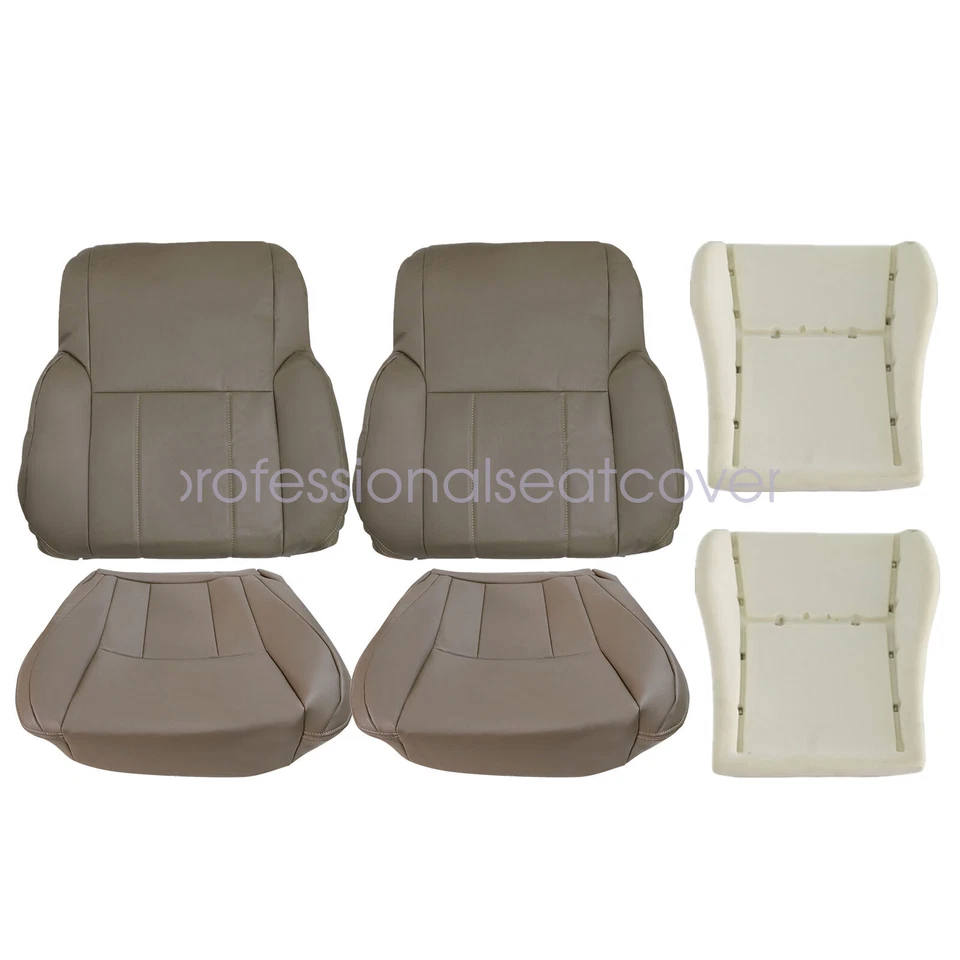 Funda de asiento de cuero para Toyota 4Runner 1996-2002 ambos lados roble tostado y cojín de espuma Foto 3 de 4