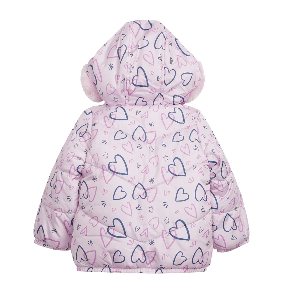 Nuevo Carter's Niña 2 Piezas Babero Traje de Nieve Lila Corazón Tallas 7/8 10/12 Nuevo con Etiquetas Foto 4 de 4