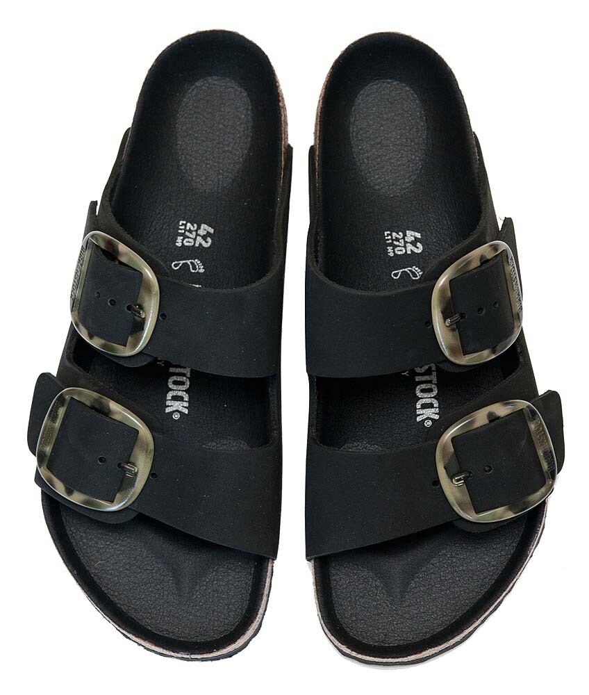 BIRKENSTOCK Sandals ARIZONA Big Buckle Black leather regular BIRKENSTOCK Sandals ARIZONA Big Buckle Black leather regular