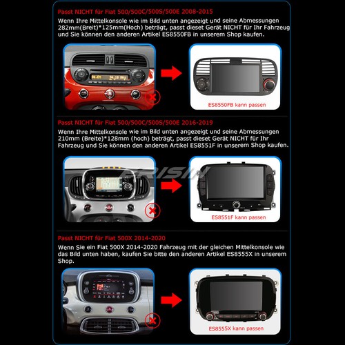 7" Acht-Kern Android 13 CarPlay DAB+ Autoradio Navi 64GB USB Fiat 500L 2012-2017 - Bild 19 von 19