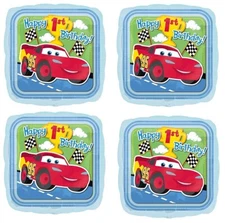 4x 18" Cars Mc Queen 1st Happy Birthday Foil Mylar Balloon Party Decoration