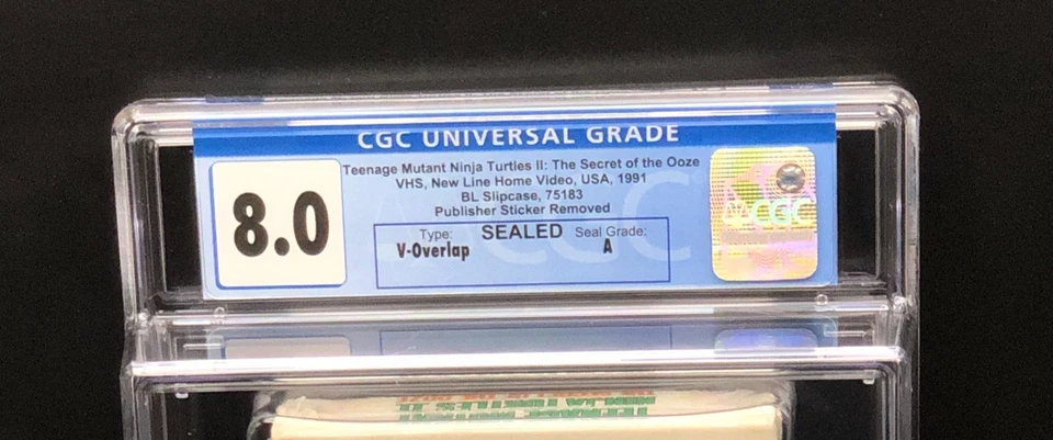 Teenage Mutant Ninja Turtles 2 (1991) - 1991 VHS - CGC 8.0 - SEALED Grade A - Image 3 of 4