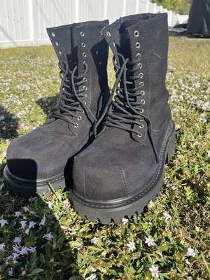 Balenciaga Stomper Style Boot with steel toe Black, Size 11, SEND