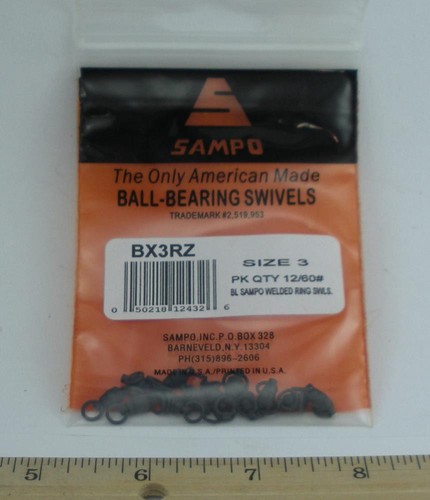 Sampo BX3RZ Black Ball Bearing Swivel Only 12CT 60 lb. Test Made in USA - Picture 1 of 1