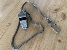 Whistle The Acme Thunderer Brass With Cork Pea & Chain Made in England