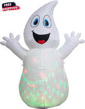 5.5 FT Halloween Inflatable Ghost with Light Outdoor Yard Decorations