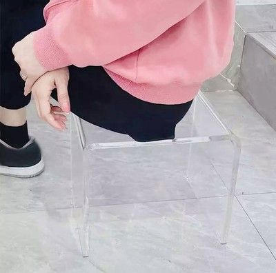 Sgabello Seduta Panca Plexiglass Trasparente Bagno Doccia 35x25