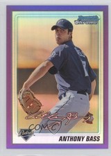 2010 Bowman Chrome Prospects Purple Refractor 236/899 Anthony Bass #BCP212 0a1
