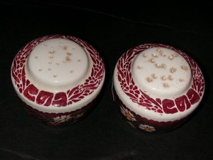 Lei Lani Vernon Kilns Don Blanding Salt + Pepper Shakers