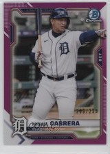 2021 Bowman Chrome Fuchsia Refractor 209/299 Miguel Cabrera #44 1j91