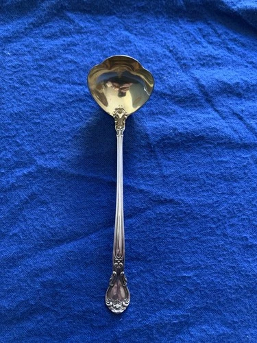 Gorham Chantilly Sterling Mayonnaise Ladle Gold Wash 1895 Mark