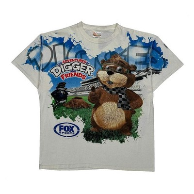 Fox Sports Chase Authentics Digger And Friends Cartoon T-Shirt - XL weiß Baumwolle
