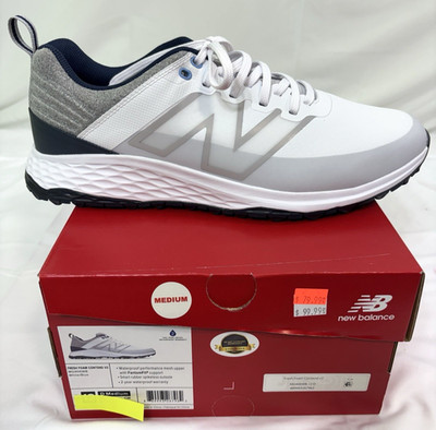 NEW BALANCE Fresh Foam Contend V2 Spikeless Golf Shoes White Blue NEW OTHER