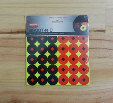 Birchwood Casey; Orange & Black Shoot N C 1" Targets; 1 Pack of 432 Dots;  34117
