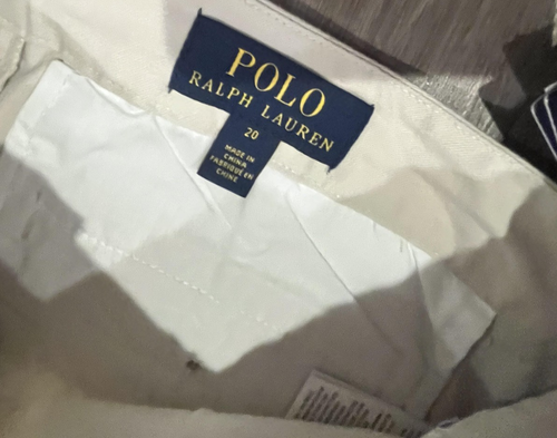 Polo Ralph Lauren Hose Jungen 20 hellbeige Stretch Chino vorne flach Kleid Freizeit - Bild 6 von 14