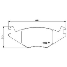Satz Bremsbeläge Bremsklötze vorne für VW Passat B1 33 Polo 86C 2 id90010