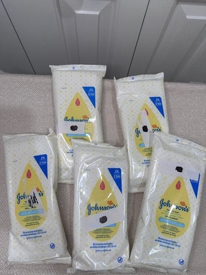 5 pack Johnson's Baby Cleansing Wipes 15 Count Tear Free Hypoallergenic Cloths