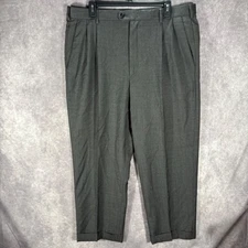 Zanella Dress Pants Mens 36 Short Wool Gray Textured Career Trousers Italy