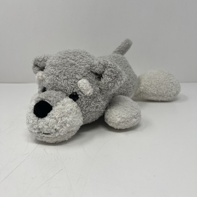 #ad Spark Create Husky Schnauzer Puppy Dog Plush Floppy Gray White Stuffed Animal $14.74