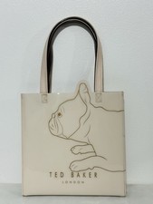 Ted Baker London Bulldog Tote PVC Small Shoppers Pale Pink Bag New
