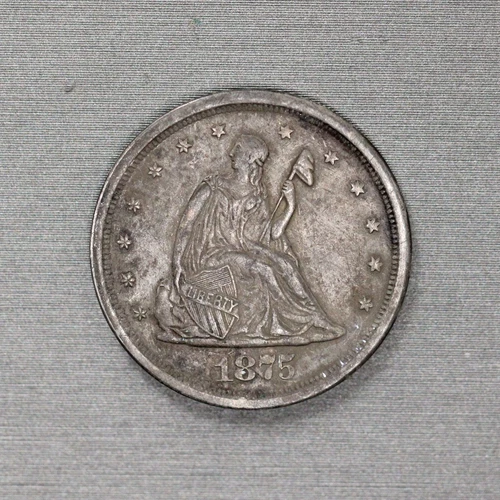 1875-S 20c Seated Liberty Twenty Cent Piece USA Silver Coin 1875 S San Francisco