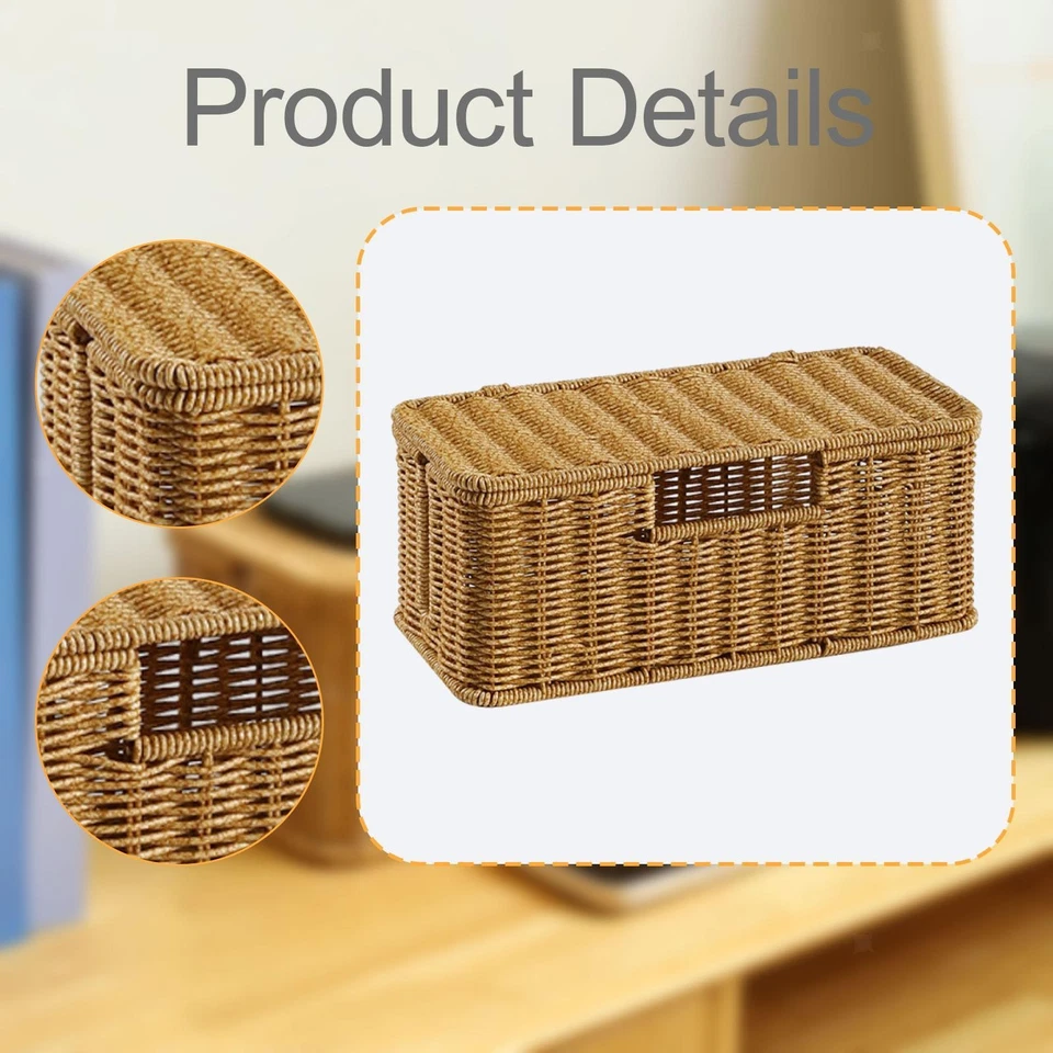 Cables Management Box Power Strip Holder with Lid Container Office Cables Cord - Image 2 of 4