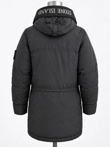 New Stone Island Micro Reps Down Parka Jacket – Black, Size L image 8