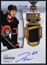 2022-23 UD The Cup Patch Jake Sanderson 121 Senators RC Auto 137/249 Patch 5385