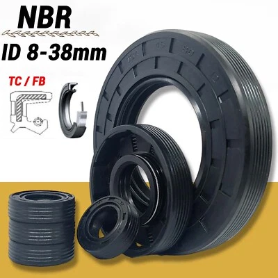 Sello de aceite tamaño métrico eje giratorio ID de sello 8-38 mm TC/FB esqueleto anillos de sello de aceite