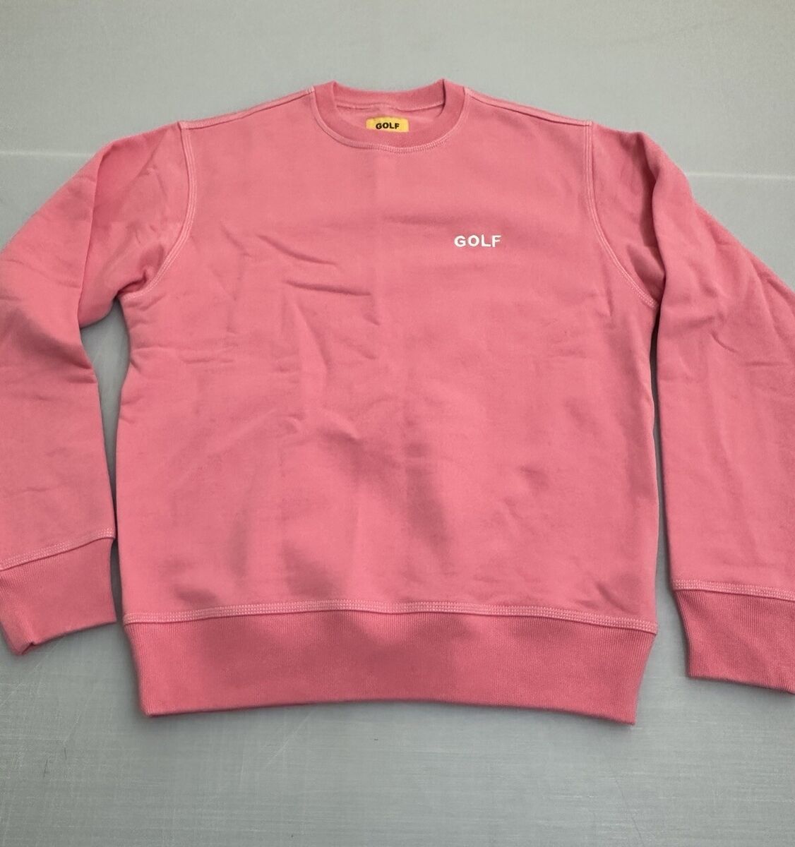 New Golf Wang Embroidered Logo Crewneck Small Pink Tyler the New Golf Wang Embroidered Logo Crewneck Small Pink Tyler the
