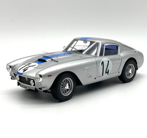 Hot Wheels Elite Ferrari 250 GT SWB 24h LeMans 1961 #14 in silber, 1:18, RV12