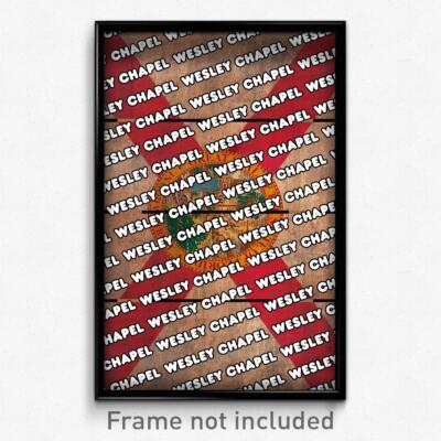 Wesley Chapel Florida Poster (FL City Souvenir 11x17 Town Print)