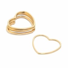 10pc Stainless Steel Gold Heart Teardrop Link Connectors Jewelry Making Findings