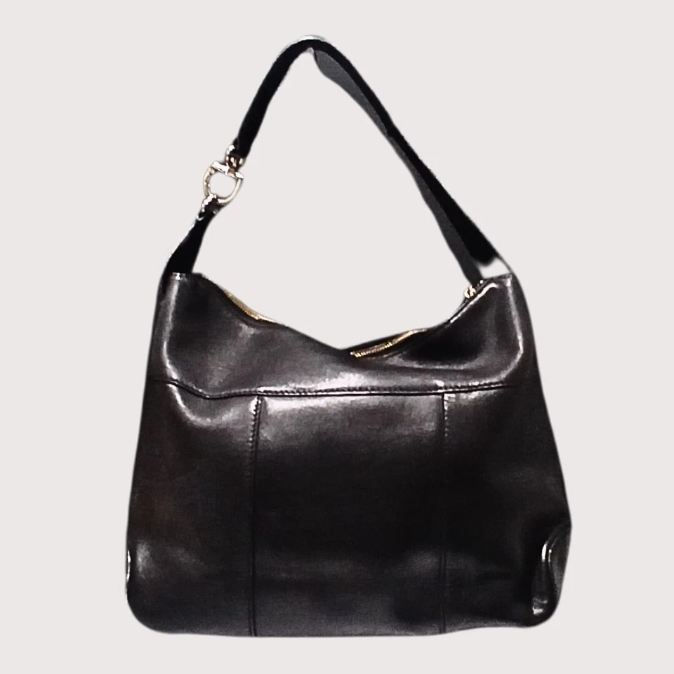 Женская кожаная наплечная сумка Kate Spade модель Hobo Savona Paige с зеленой цветочной подкладкой - Изображение 2 из 4