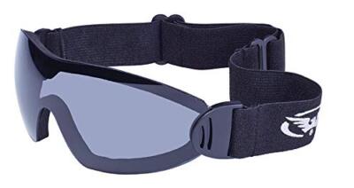 Padded Smoke Tinted Motorcycle Goggle Googles Skydiving Biker Riding Day Sunny