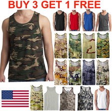 Mens Tank Top Muscle Gym Sleeveless Plain T-Shirts Tee A-Shirt NEW