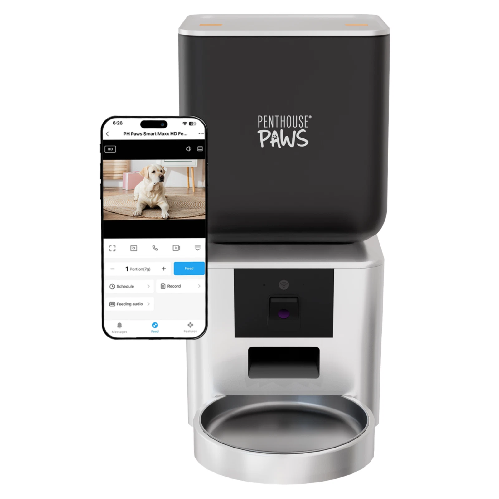Penthouse Paws® Smart Maxx HD WiFi Feeder 7L White
