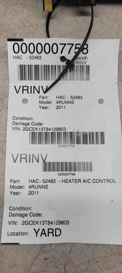 ✅ TOYOTA 4RUNNER 2023 CALEFACCIÓN AIRE ACONDICIONADO CONTROL AUTOMÁTICO PN: 5591035301 Foto 4 de 4