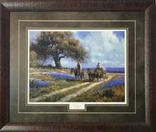 Martin Grelle Sweet Smell of Spring S/N Cowboy Art Print-Framed 26 x 22