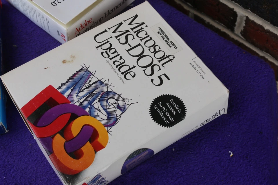 3 SOFTWARE MS-DOS/WINDOWS ANTIGUO ACTUALIZACIÓN MS-DOS5, ELEMENTOS ADOBE 2.0 Y LECTOR RAB Foto 3 de 4