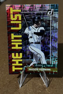 Freddie Freeman 2022 Donruss THE HIT LIST Insert VECTOR Parallel Atlanta Braves