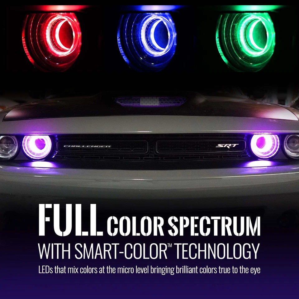 Fits Dodge Challenger 08-23 Aura Pro Bluetooth DRL Halo RGB - Install Friendly - Image 4 of 4